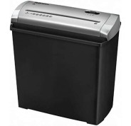 Fellowes Trito 2S Destructora de Papel Manual Corte en Tiras - Destruye hasta 5 Hojas a la Vez - Capacidad de la Papelera 11L - Color Negro/Plata