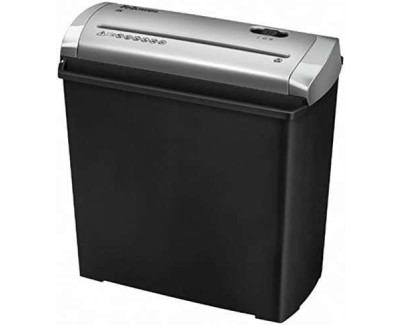 Fellowes Trito 2S Destructora de Papel Manual Corte en Tiras - Destruye hasta 5 Hojas a la Vez - Capacidad de la Papelera 11L - Color Negro/Plata