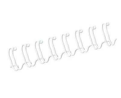 Fellowes Wire Pack de 100 Espirales Dobles Metalicas 10mm - Hasta 80 Paginas - Color Blanco