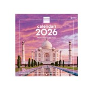 Finocam Calendario de Pared en Catalan - Anual 2026 - Imagenes Variadas - 300x300mm - Espacio para Escribir - Tematica de Maravillas Del Mundo
