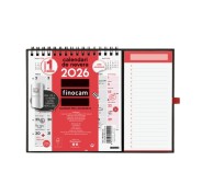 Finocam Calendario Imantado en Catalan - Anual 2026 - 224x12x160mm - Espacio para Escribir - Color Blanco y Rojo