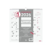 Finocam Chic Calendario de Pared - Anual 2026 - 300x5x310mm - Espacio para Escribir - Color Blanco