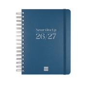 Finocam Cosmo Flex Agenda Escolar 26/27 - 1 Dia por Pagina - Formato 4º - 155x212mm - Tapas de Polipropileno - Papel de 80g/m2 - Espiral Metalica - Esquinas Microperforadas - Color Azul