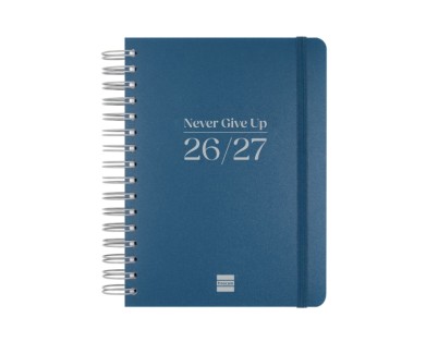 Finocam Cosmo Flex Agenda Escolar 26/27 - 1 Dia por Pagina - Formato 4&ordm; - 155x212mm - Tapas de Polipropileno - Papel de 80g/m2 - Espiral Metalica - Esquinas Microperforadas - Color Azul
