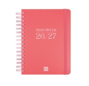 Finocam Cosmo Flex Agenda Escolar 26/27 - 1 Dia por Pagina - Formato 4º - 155x212mm - Tapas de Polipropileno - Papel de 80g/m2 - Espiral Metalica - Esquinas Microperforadas - Color Rojo