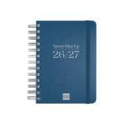 Finocam Cosmo Flex Agenda Escolar 26/27 - 1 Dia por Pagina - Formato 8º - 120x169mm - Tapas de Polipropileno - Papel de 80g/m2 - Espiral Metalica - Esquinas Microperforadas - Color Azul