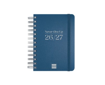 Finocam Cosmo Flex Agenda Escolar 26/27 - 1 Dia por Pagina - Formato 8&ordm; - 120x169mm - Tapas de Polipropileno - Papel de 80g/m2 - Espiral Metalica - Esquinas Microperforadas - Color Azul