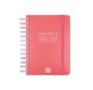 Finocam Cosmo Flex Agenda Escolar 26/27 - 1 Dia por Pagina - Formato 8º - 120x169mm - Tapas de Polipropileno - Papel de 80g/m2 - Espiral Metalica - Esquinas Microperforadas - Color Rojo