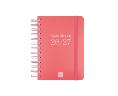 Finocam Cosmo Flex Agenda Escolar 26/27 - 1 Dia por Pagina - Formato 8&ordm; - 120x169mm - Tapas de Polipropileno - Papel de 80g/m2 - Espiral Metalica - Esquinas Microperforadas - Color Rojo
