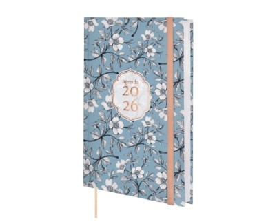 Finocam Dynamic Berlin Agenda - Anual 2026 - Cierre de Goma - Formato Y10 - 145x28x210mm - 1 Dia por Pagina - Tematica de Flores