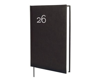 Finocam Dynamic Milano Agenda Profesional - Anual 2026 - Tapa Dura Acolchada - Formato Y11 - 168x32x245mm - 1 Dia por Pagina - Color Negro