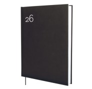 Finocam Dynamic Milano Agenda Profesional - Anual 2026 - Tapa Dura Acolchada - Formato Y12 - 214x30x275mm - 1 Dia por Pagina - Color Negro