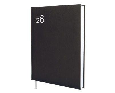 Finocam Dynamic Milano Agenda Profesional - Anual 2026 - Tapa Dura Acolchada - Formato Y12 - 214x30x275mm - 1 Dia por Pagina - Color Negro