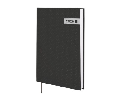 Finocam Dynamic Porto Design Agenda - Anual 2026 - Tapa Dura - Formato Y10 - 145x23x210mm - 1 Dia por Pagina - Color Negro