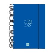 Finocam Espir Agenda Escolar 26/27 - 1 Dia por Pagina - Formato E10 - 155x212mm - Tapas de Polipropileno - Papel de 70g/m2 - Espiral Metalica - Esquinas Microperforadas - Color Azul