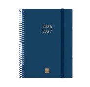 Finocam Espiral Agenda Internacional - 18 Meses - Semana Vista Horizontal - Formato E10 - 155x212mm - Tapas de Polipropileno - Papel de 80g/m2 - Esquinas Microperforadas - Color Azul