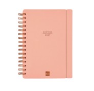 Finocam Haiku Agenda de Espiral - 16 Meses - Semana Vista Horizontal - Formato E10 - 155x212mm - Tapa Dura - Papel de 95g/m2 - Cierre con Goma Elastica - Color Coral