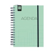 Finocam Institut Agenda Escolar 26/27 - Semana Vista Vertical - Formato 4º - 155x215mm - Tapas de Polipropileno - Papel de 90g/m2 - Espiral Metalica - Color Turquesa