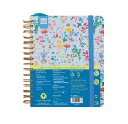 Finocam Magistral Design Agenda Escolar 26/27 - Semana Vista Horizontal - Formato 4º - 155x212mm - Tapas de Carton Forrado - Papel de 80g/m2 - Espiral - Esquinas Microperforadas - Multicolor