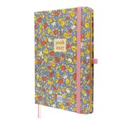 Finocam Minimal Agenda de Tapa Dura Internacional - 18 Meses - Semana Vista Horizontal - Formato M5 - 140x190mm - Papel Crema de 80g/m2 - Bolsillo Interior - Cierre con Goma - Multicolor