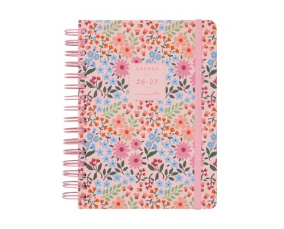 Finocam Moniquilla Agenda Escolar 26/27 - 1 Dia por Pagina - Formato E10 - 155x212mm - Tapa Dura - Papel de 80g/m2 - Espiral Metalica - Multicolor