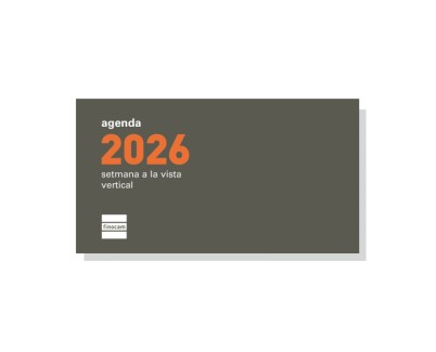 Finocam P199C Recambio para Agenda Plana en Catalan - Anual 2026 - Formato Pl1 - 118x5x65mm - Semana Vista en Vertical - Color Blanco