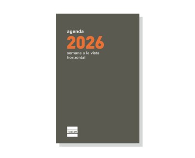 Finocam P394 Recambio para Agenda Plana - Anual 2026 - Formato Pl3 - 83x5x127mm - Semana Vista Horizontal - Color Verde Oscuro