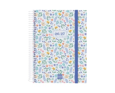 Finocam Secundaria Agenda Escolar 26/27 - 1 Dia por Pagina - Formato 4&ordm; - 155x212mm - Tapas de Polipropileno - Papel de 80g/m2 - Espiral Metalica - Esquinas Microperforadas - Multicolor