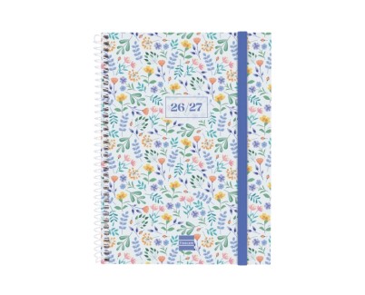 Finocam Secundaria Agenda Escolar 26/27 - Semana Vista Horizontal - Formato 4&ordm; - 155x212mm - Tapas de Polipropileno - Papel de 80g/m2 - Espiral Metalica - Esquinas Microperforadas - Multicolor
