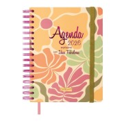 Finocam Talkual Agenda de Espiral - Anual 2026 - Tapa Dura - Cierre de Goma - Formato 1/4 - 155x217mm - 1 Dia por Pagina - Tematica de Hojas