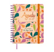 Finocam Talkual Agenda Escolar 26/27 - 1 Dia por Pagina - Formato 4º - 155x217mm - Tapa Dura - Papel de 80g/m2 - Espiral Metalica - Multicolor
