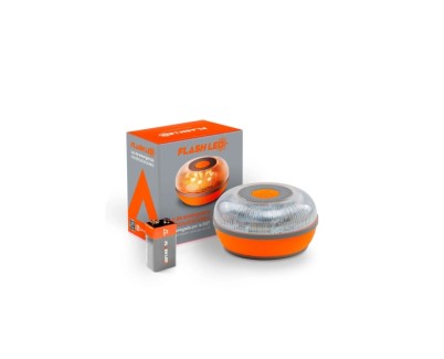 FlashLERD SOS Baliza de Señalizacion de Emergencia en Carretera V16 - Homologada por la DGT - SIM - GPS - Visibilidad 1Km - Resistencia IP54