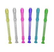 Flauta Dulce Transparente de Colores - Fabricada en Plastico - Ideal para los mas Pequeños - 6 Colores Surtidos
