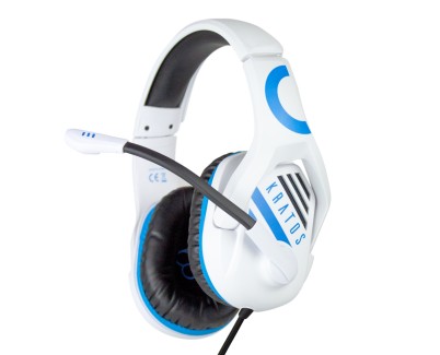 FR-TEC Auriculares Gaming Kratos - Altavoz de 50mm - Microfono Flexible y Abatible - Cable Trenzado Anti-Enredos de 1.2m - Compatible con Todas las Plataformas - Control de Volumen y Mute Integrados - Color Blanco