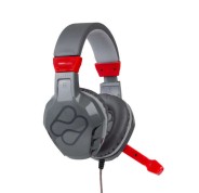 FR-TEC Auriculares Gaming Samus - Altavoz de 50mm - Microfono Rotatorio - Control de Volumen y Mute - Conexion Mini-Jack 3.5mm - Compatible con Todos los Dispositivos - Colores Combinables con Nintendo Switch - Color Gris