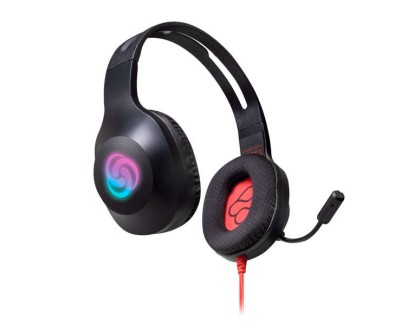 FR-TEC Auriculares Gaming Typhoon - Auricular Ligero y Comodo - Altavoz de 40mm - Conexion Jack 3.5mm y USB 2.0 - Color Negro