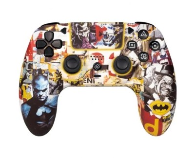 FR-TEC Batman Mando/Gamepad PC, PS4 Bluetooth - Retroiluminacion RGB - Vibracion - Autonomia hasta 10h