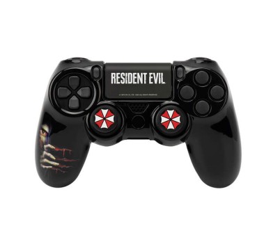 FR-TEC Carcasa Rigida + Grips Resident Evil Umbrella para Dualshock PS4 - Color Negro