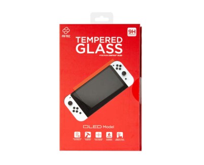 FR-TEC Cristal Templado Switch Oled - Protector de Pantalla Transparente - Anti-Arañazos y Anti-Roturas - Sensible al Tacto - Modelo Oled - Color Transparente