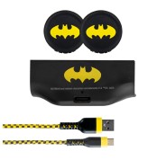 FR-TEC Pack Carga y Juega Batman Xbox Series X/S - Grips con Logo Batman - Cable USB-C 3m Resistente y Colorido - Bateria Recargable 1000Mah - Color Varios