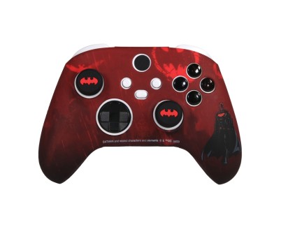 FR-TEC Set de Funda de Silicona Lisa y Aterciopelada + Grips para Mando Xbox Series X/S - Diseño Batman - Grips con Logo de Batman en Relieve para Mayor Agarre - Color Rojo