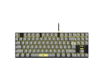 FR-TEC Teclado Mecanico Gaming TKL Batman - Retroiluminacion - Anti-Ghosting - Cable Trenzado 1.8m - Compatible con PC, Mac, Ps5, Switch, Xbox Series X/S - Color Negro/Gris