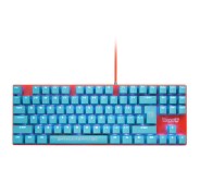 FR-TEC Teclado Mecanico Gaming Tkl Dragon Ball Super - 87 Teclas - Retroiluminacion Ajustable - Anti-Ghosting - Cable Trenzado 1.8m - Plug and Play - Compatible con PC, Mac, Ps5, Switch, Xbox Series X/S - Color Azul