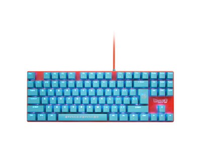 FR-TEC Teclado Mecanico Gaming Tkl Dragon Ball Super - 87 Teclas - Retroiluminacion Ajustable - Anti-Ghosting - Cable Trenzado 1.8m - Plug and Play - Compatible con PC, Mac, Ps5, Switch, Xbox Series X/S - Color Azul