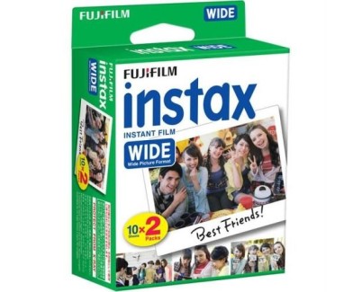 Fujifilm Instax Film Wide Pack de 2x10 Peliculas de Fotos Instantaneas - Formato Impresion (Tamaño de Imagen 99x62mm)