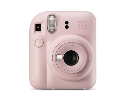Fujifilm Instax Mini 12 Blossom Pink Camara Instantanea - Tama&ntilde;o de Imagen 62x46mm - Flash Auto - Exposicion Automatica - Mini Espejo para Selfies - Modo Primer Plano