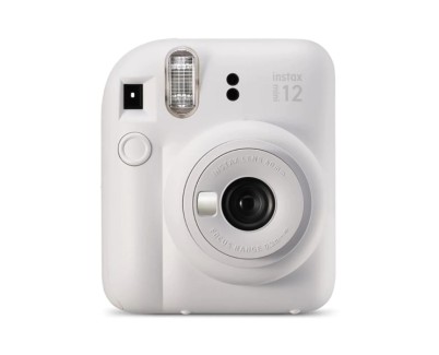 Fujifilm Instax Mini 12 Clay White Camara Instantanea - Tama&ntilde;o de Imagen 62x46mm - Flash Auto - Exposicion Automatica - Mini Espejo para Selfies - Modo Primer Plano