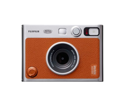 Fujifilm Instax Mini EVO Camara Instantanea Hibrida - Tamaño de Imagen 62x46mm -Espejo para Selfies - Exposicion Automatica  - Color Marron