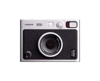 Fujifilm Instax Mini EVO Camara Instantanea Hibrida - Tamaño de Imagen 62x46mm - Exposicion Automatica  - Color Negro