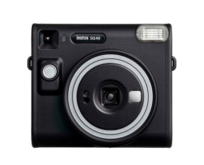Fujifilm Instax Square SQ40 Camara Instantanea - Tamaño de Imagen 62×62mm  - Espejo para Selfies - Exposicion Automatica - Color Negro